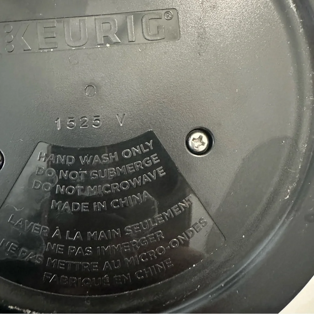 Keurig Black Plastic Carafe Coffee Pot with Chrome Handle GUC